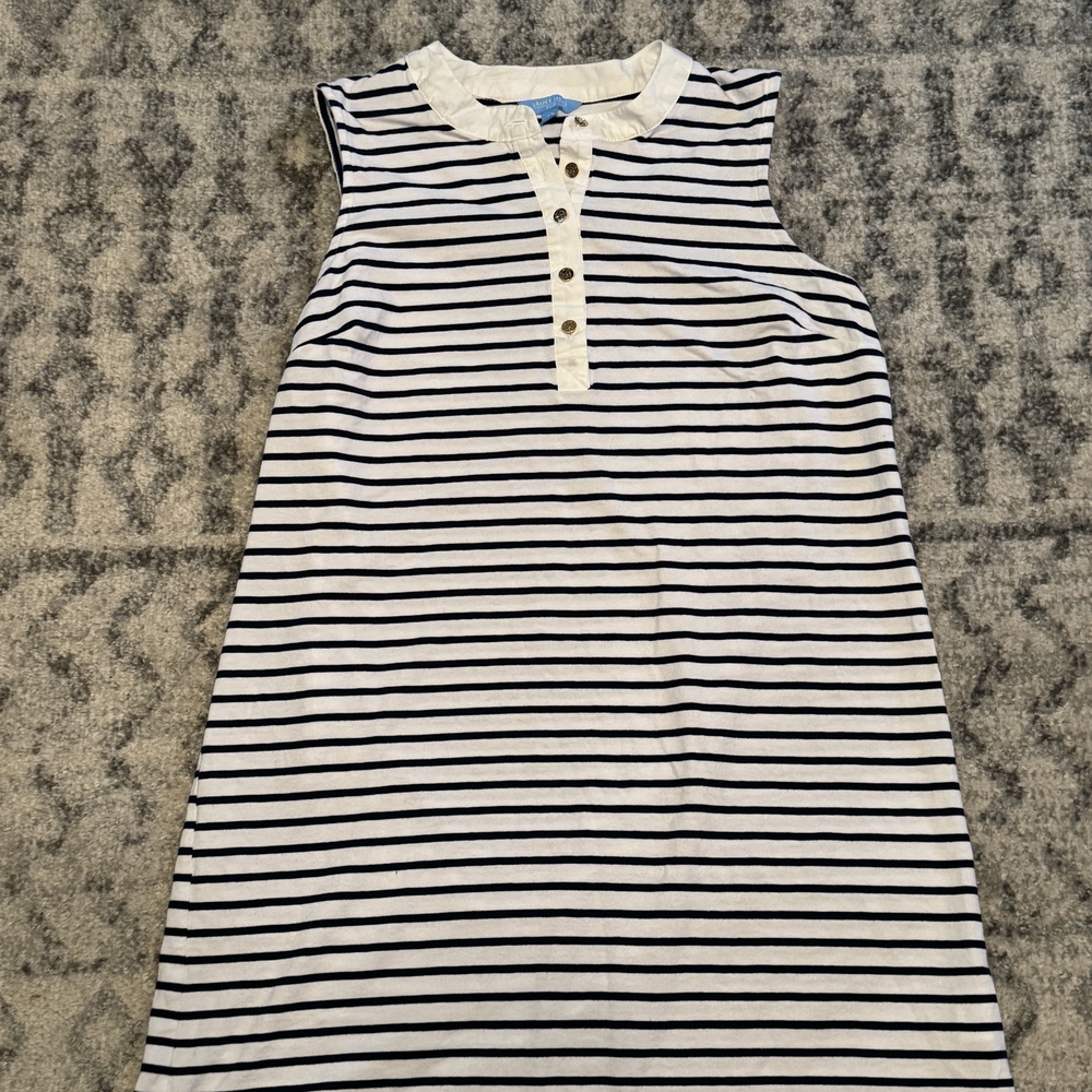 Draper James Striped Sleeveless Dress
